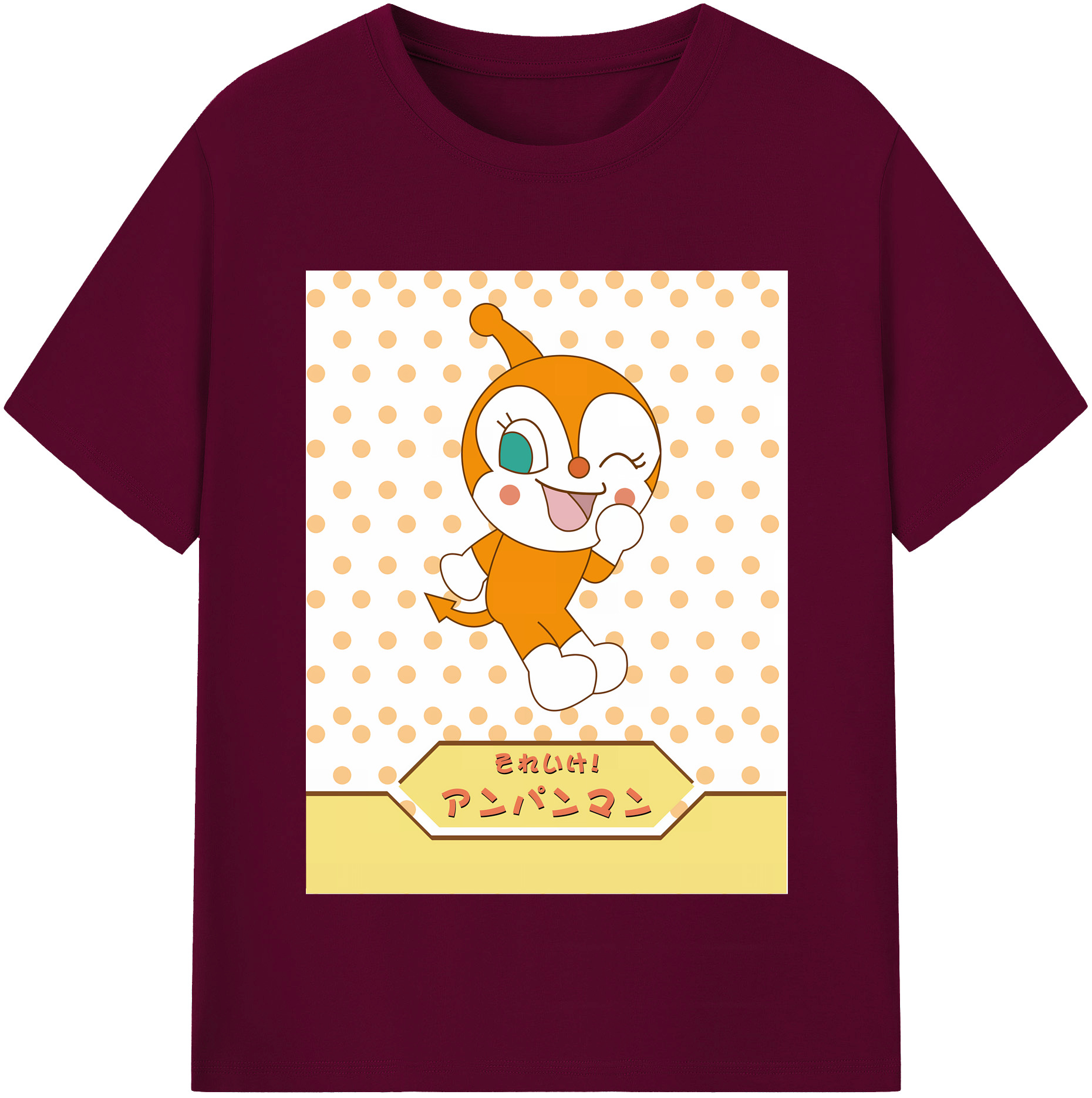 （画像用） アンパンマン Anpanman レディースカジュアルプリントTシャツ（綿100％）